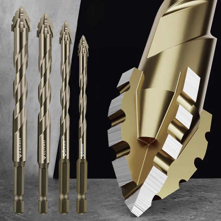 【6+8+10+12mm】 | Komplet ekscentričnih svedrov Heavy Duty s 4 žlebovi
