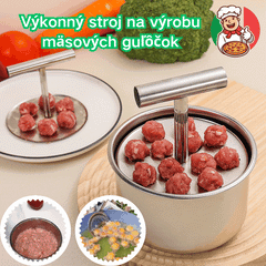 🍖Nerezový tvarovač mäsových guľôčok, praktický kuchynský riad - ideálny na mäsové a rybie karbonátky🐟