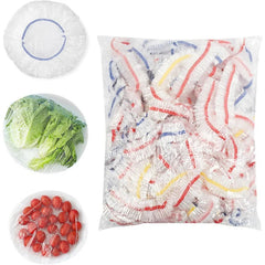 【100 uds】Tapa de frescura desechable de grado alimenticio,Protección de alimentos rápida y sencilla