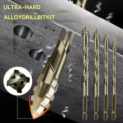 【4+5+6+8+10+12 mm】 | Set ekscentričnih svrdala s 5 žljeba za teške uvjete rada