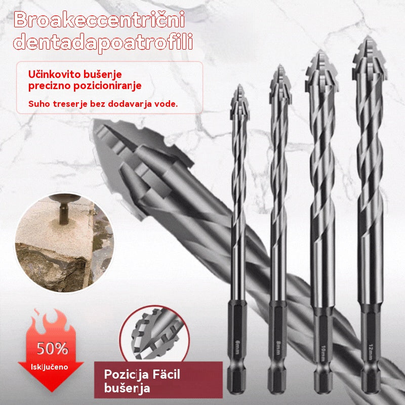 【4+5+6+8+10+12 mm】 | Set ekscentričnih svrdala s 5 žljeba za teške uvjete rada