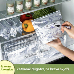 Ukupno 120 antibakterijskih vrećica od aluminijske folije, super jednostavnih za korištenje, za očuvanje svježine.