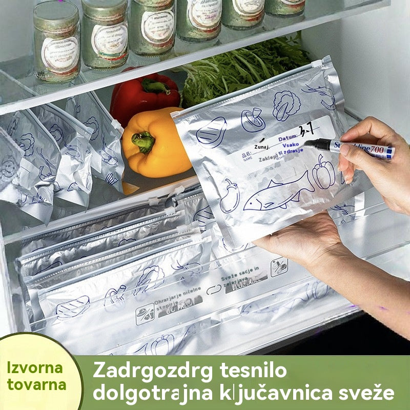 Skupaj 120 antibakterijskih vrečk iz aluminijaste folije, izjemno enostavnih za uporabo, za ohranjanje svežine.