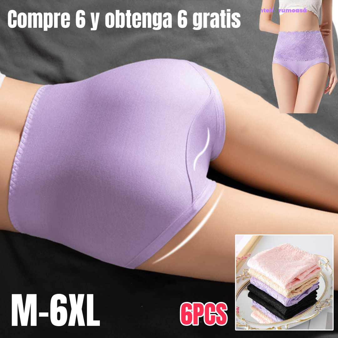 【Compre 6 y obtenga 6 gratis】【M-6XL】Último día de superventa: 2026 Ropa interior a prueba de fugas de cintura alta recientemente mejorada
