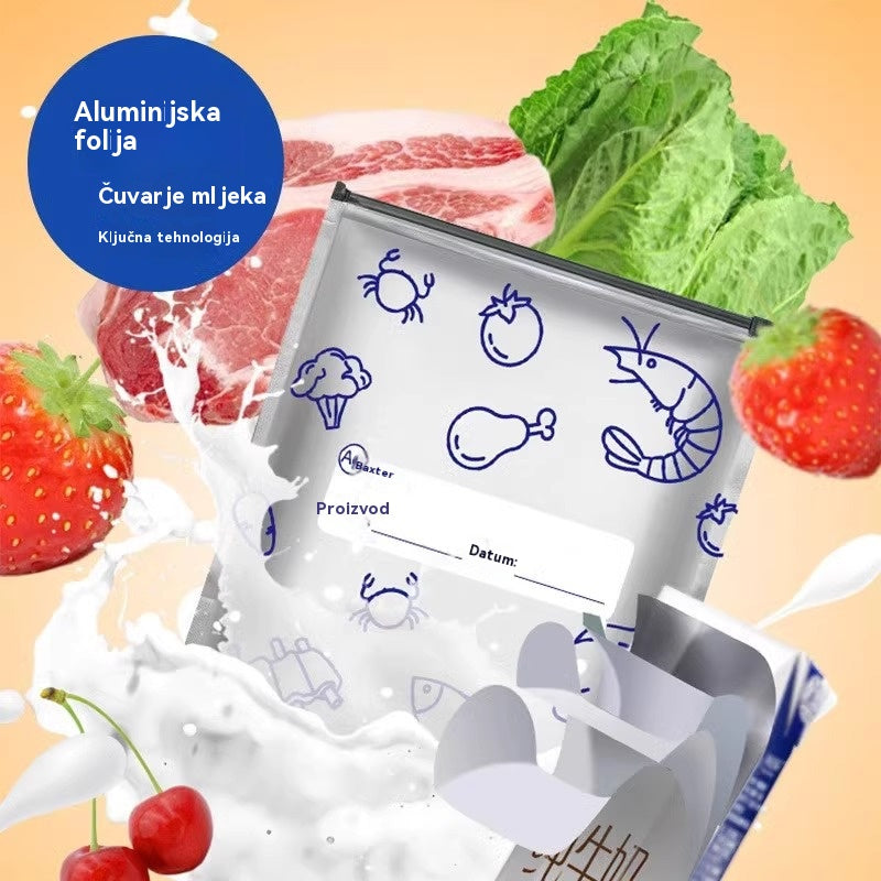 Ukupno 120 antibakterijskih vrećica od aluminijske folije, super jednostavnih za korištenje, za očuvanje svježine.