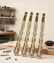 【6+8+10+12mm】1 set Nagy szilárdságú 4 hornyos excenter fúrókészlet