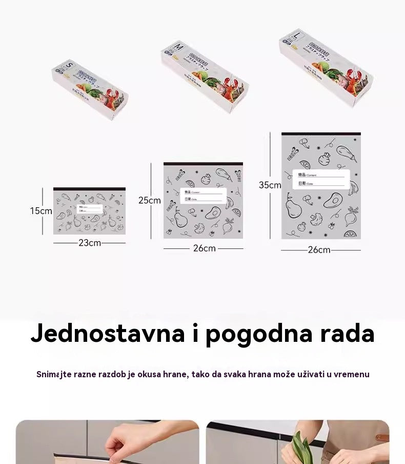 Ukupno 120 antibakterijskih vrećica od aluminijske folije, super jednostavnih za korištenje, za očuvanje svježine.
