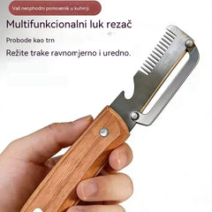 【Kupite 1, dobijte 1 gratis!】 Višenamjenska kuhinjska gulilica 3 u 1: Guli, reže i otvara čepove boca!