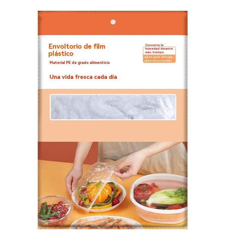 【100 uds】Tapa de frescura desechable de grado alimenticio,Protección de alimentos rápida y sencilla
