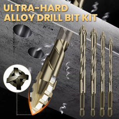 【6+8+10+12mm】 | Komplet ekscentričnih svedrov Heavy Duty s 4 žlebovi